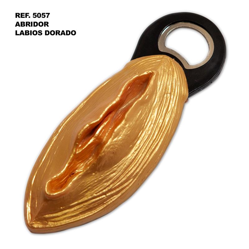 DIVERTY SEX - LIP-SHAPED BOTTLE OPENER GOLD