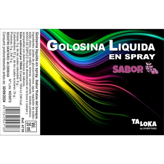 TALOKA - LIQUID CANDY IN SPRAY FRUITS OF THE FOREST FLAVOR 20 ML