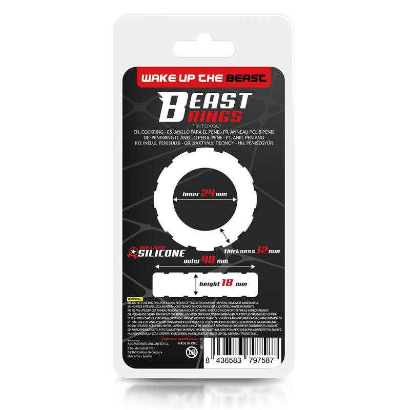 BEAST RINGS - ANILLO PARA PENE DE SILICONA LÍQUIDA 2.4 CM