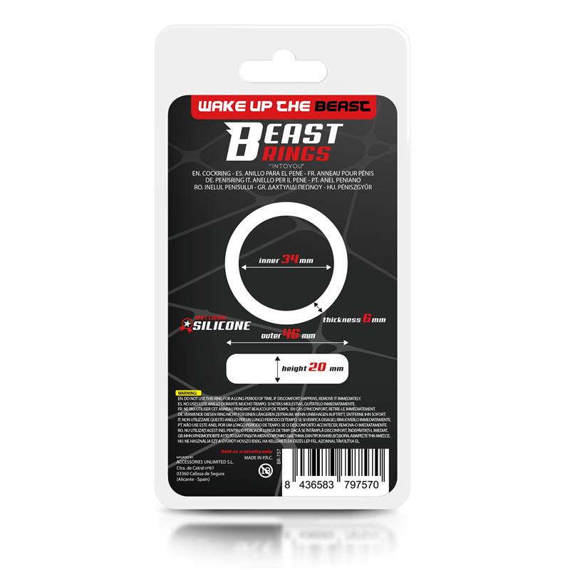 BEAST RINGS - LIQUID SILICONE COCK RING 3.4 CM