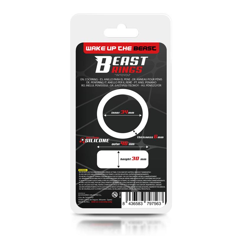 BEAST RINGS - LIQUID SILICONE COCK RING 3.4 CM