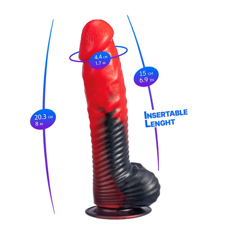 SILEXD - LIQUID SILICONE DEVIL RED DILDO 8