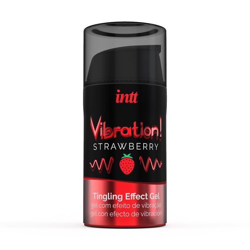 INTT - LIQUID VIBRATOR WARM EFFECT AROMA STRAWBERRY 15 ML