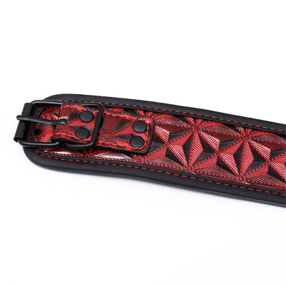 DIAMOND LINE - LLAR WITH NIPPLE CLAMPS DIAMOND VEGAN LEATHER
