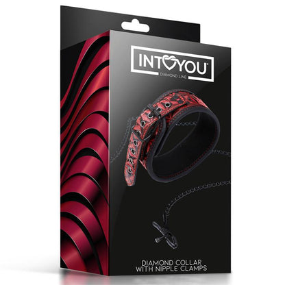 BEGME - RED EDITION COLLAR WITH NIPPLE CLAMPS WITH NEOPRENE LINING