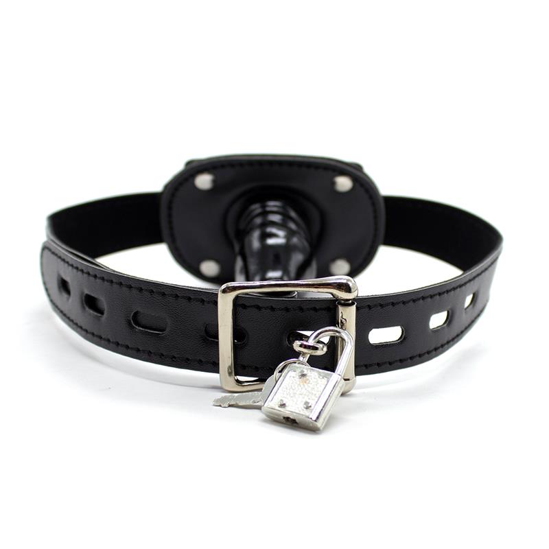 LATETOBED BDSM LINE - LOCKING SHORT 5 CM PENIS GAG BALL BLACK