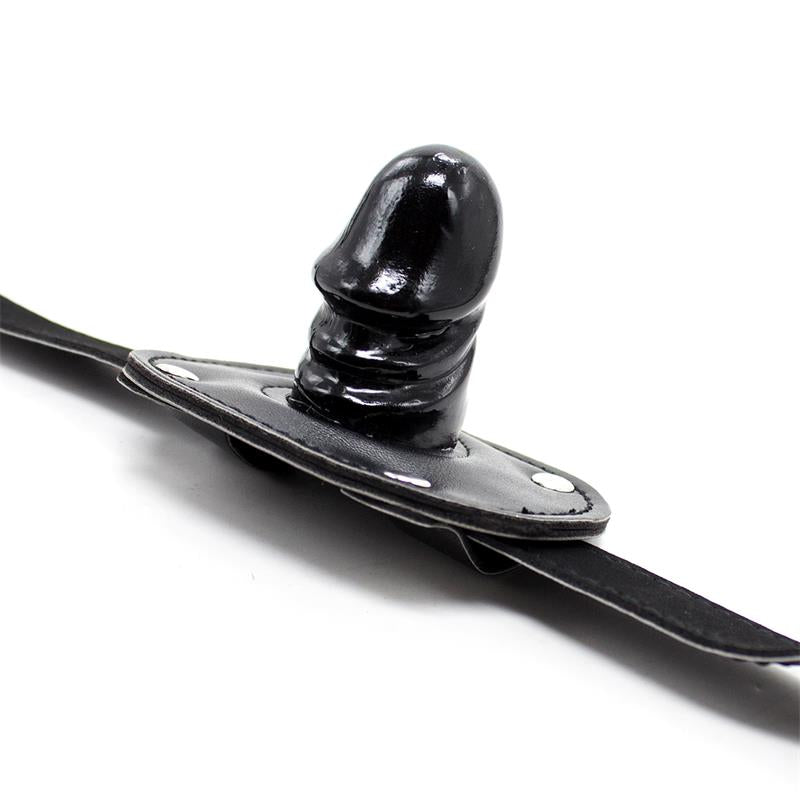 LATETOBED BDSM LINE - LOCKING SHORT 5 CM PENIS GAG BALL BLACK