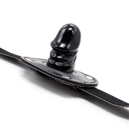 LATETOBED BDSM LINE - LOCKING SHORT 5 CM PENIS GAG BALL BLACK