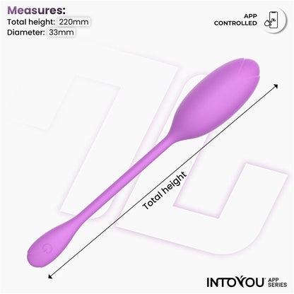 INTOYOU APP SERIES - LOGAN VIBRATING EGG WITH APP UNIBODY SILICONE PURPLE