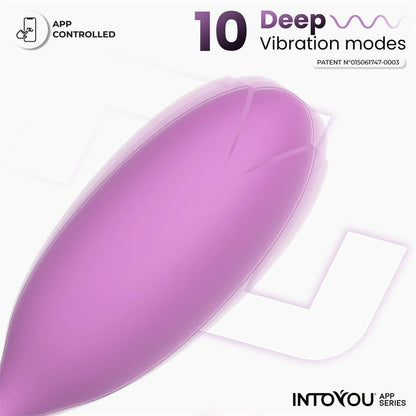 INTOYOU APP SERIES - LOGAN VIBRATING EGG WITH APP UNIBODY SILICONE PURPLE