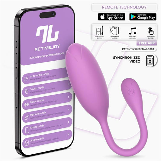 INTOYOU APP SERIES - LOGAN VIBRATING EGG WITH APP UNIBODY SILICONE PURPLE