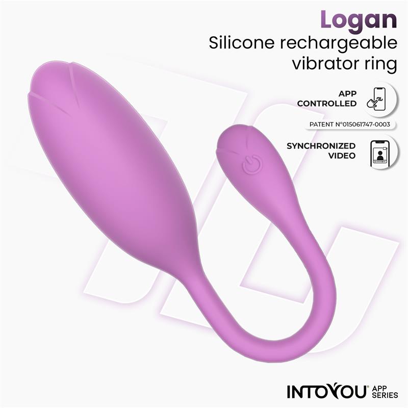 INTOYOU APP SERIES - LOGAN VIBRATING EGG WITH APP UNIBODY SILICONE PURPLE