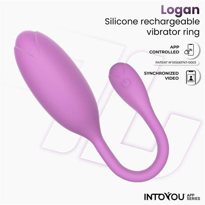 INTOYOU APP SERIES - LOGAN VIBRATING EGG WITH APP UNIBODY SILICONE PURPLE