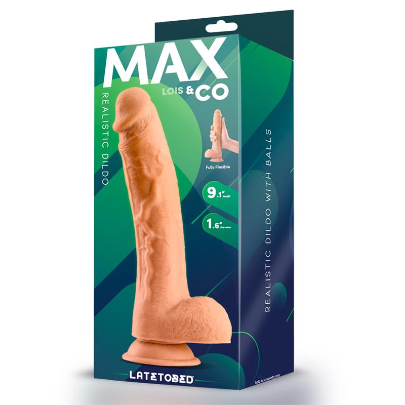 MAX & CO - LOIS REALISTIC DILDO WITH TESTICLES 9.1 FLESH