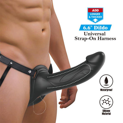 PRETTYLOVE - LONDON UNIVERSAL STRAP-ON HARNESS WITH HOLLOW DILDO 6.6