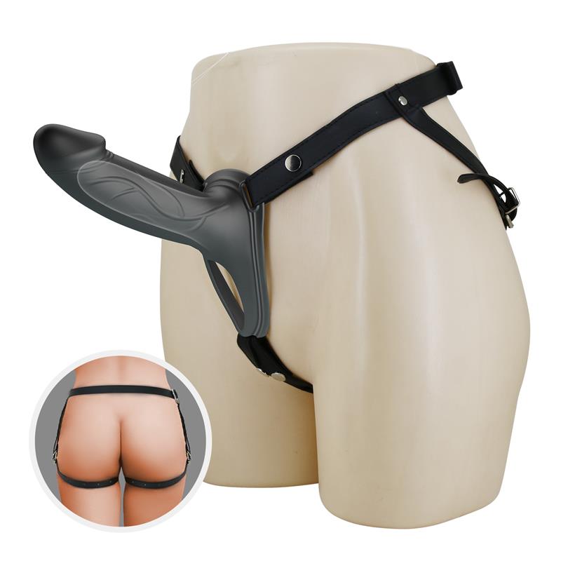 PRETTYLOVE - LONDON UNIVERSAL STRAPON HARNESS WITH HOLLOW DILDO 6.6