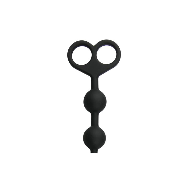EASYTOYS - LONG ANAL BEADS BLACK