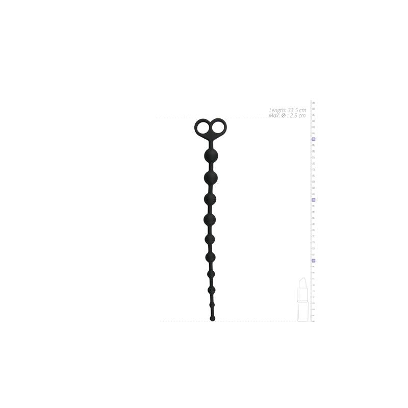 EASYTOYS - LONG ANAL BEADS BLACK