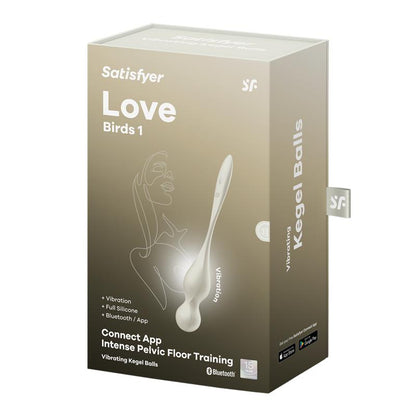 SATISFYER - LOVE BIRDS 1 KEGEL BALLS WITH APP WHITE