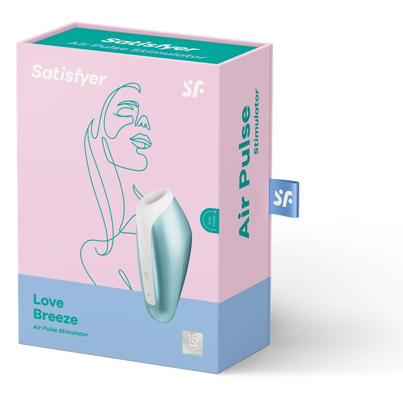 SATISFYER - LOVE BREEZE SUCKER WITH VIBRATION ICE BLUE