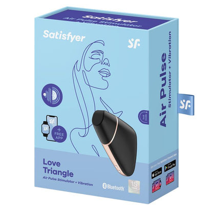 SATISFYER - LOVE TRIANGLE AIR PULSE STIMULATOR & VIBRATOR