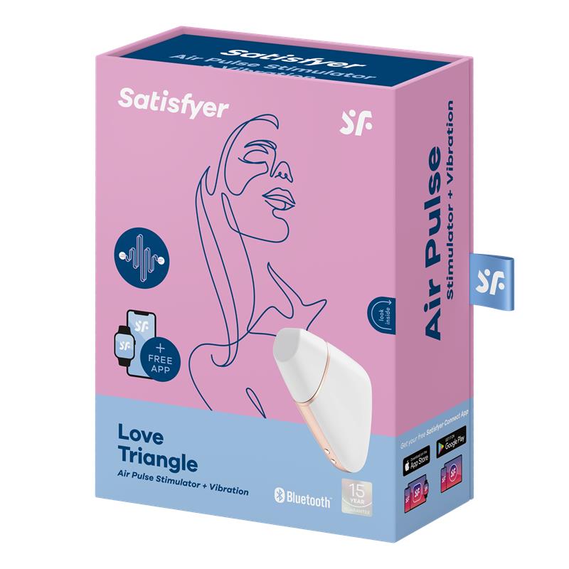 SATISFYER - LOVE TRIANGLE CLITORIS SUCKER WHITE