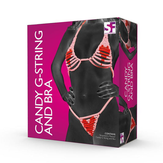 SPENCER & FLEETWOOD - LOVERS CANDY G-STRING AND BRA SET