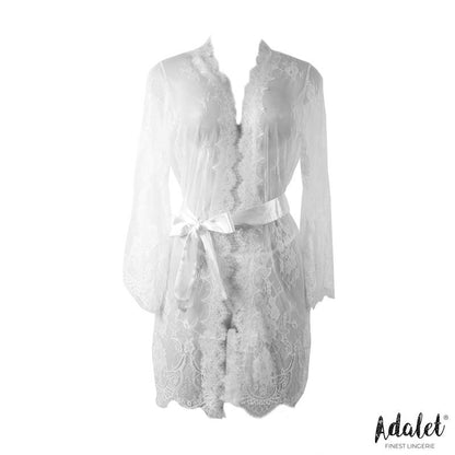 ADALET LINGERIE - LUCY SEMI TRANSPARENT PEIGNOIR AND THONG