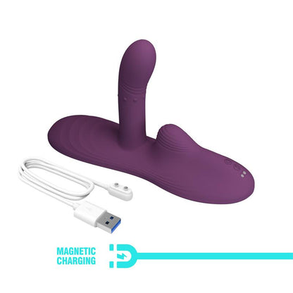 PRETTYLOVE - LUKA SEAT WITH VIBRATOR, FINGER, HEAT EFFECT AND ROTATING BEADS