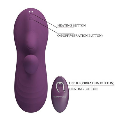 PRETTYLOVE - LUKA SEAT WITH VIBRATOR, FINGER, HEAT EFFECT AND ROTATING BEADS