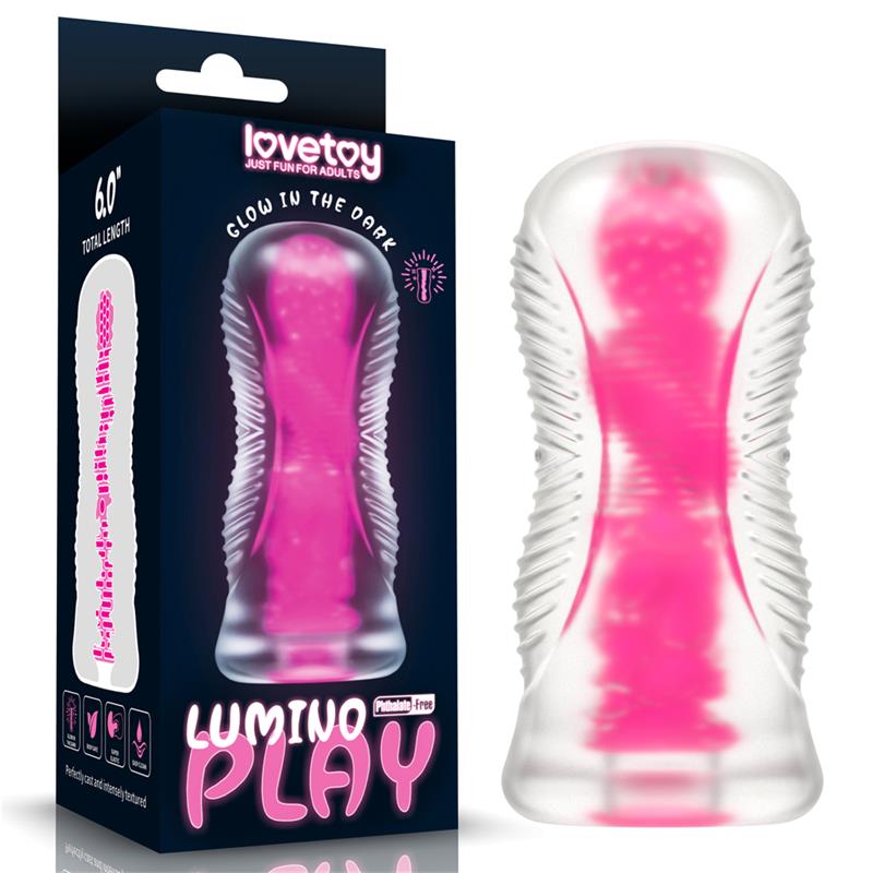 LOVETOY - LUMINO PLAY MASTURBATOR PINK GLOW 6.0