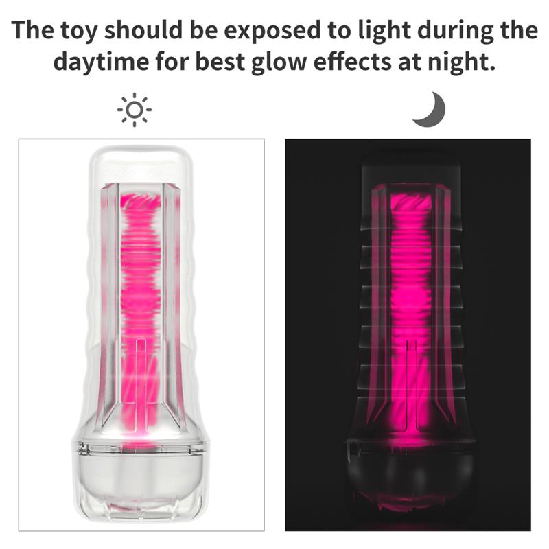 LOVETOY - LUMINO PLAY MASTURBATOR PINK GLOW 8.5