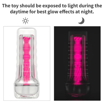 LOVETOY - LUMINO PLAY MASTURBATOR PINK GLOW 8.5