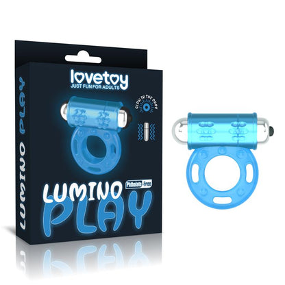 LOVETOY - LUMINO PLAY VIBRATING PENIS RING BLUE LIGHT