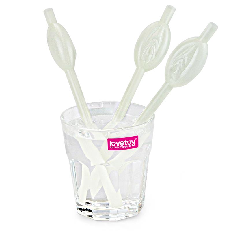 LOVETOY - LUMINOUS VAGINA STRAWS PACK OF 9
