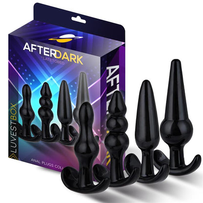 AFTERDARK - LUVEST BOX 4 SET OF 4 BUTT PLUGS ANCHOR BASE