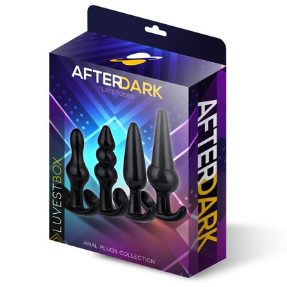AFTERDARK - LUVEST BOX 4 SET OF 4 BUTT PLUGS ANCHOR BASE