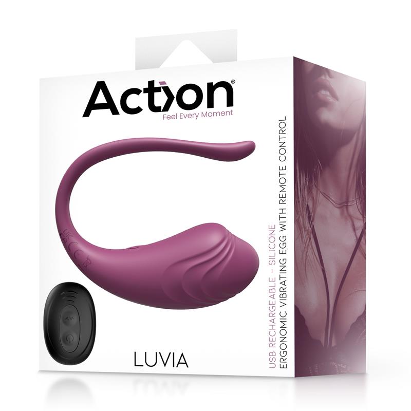 ACTION - LUVIA VIBRATING PURPLE EGG W/REMOTE CL.120