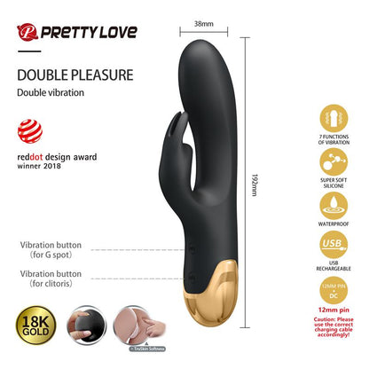 PRETTYLOVE - LUXURY SET QUEENS WITH 12 TOYS BLACK AND 18K GOLD