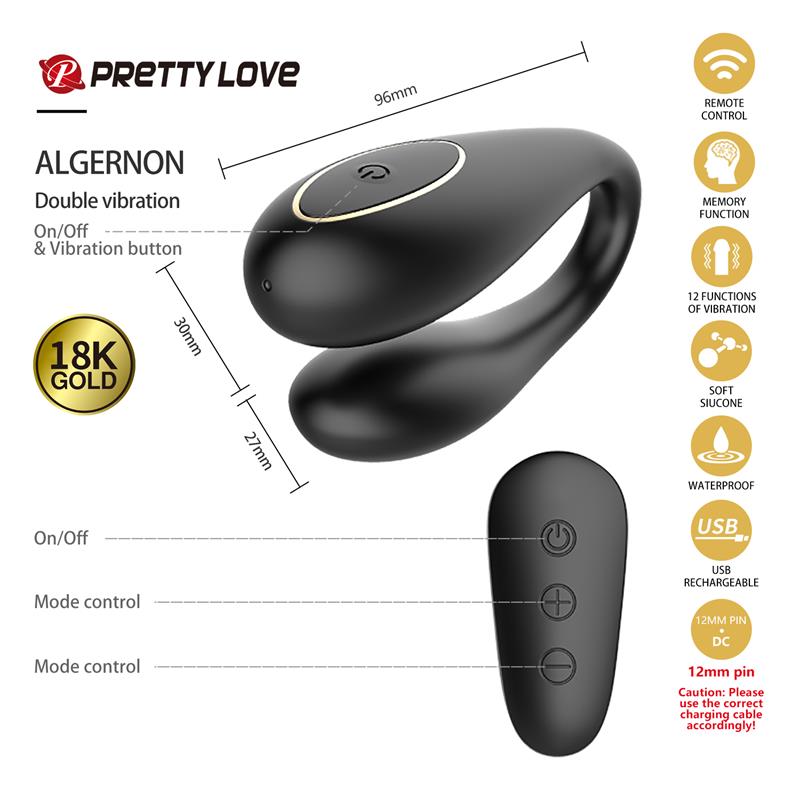 PRETTYLOVE - LUXURY SET QUEENS WITH 12 TOYS BLACK AND 18K GOLD