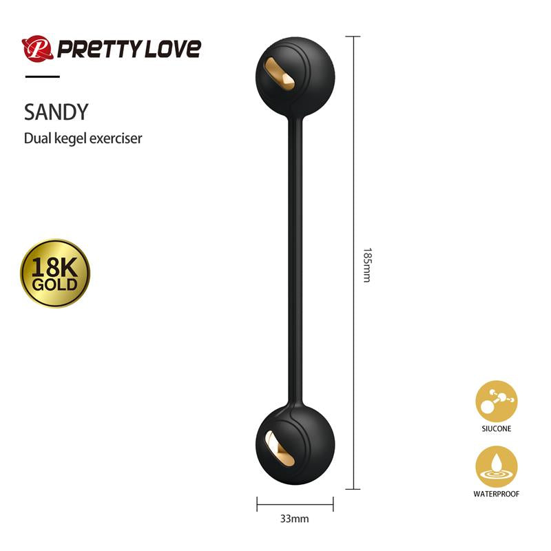 PRETTYLOVE - LUXURY SET QUEENS WITH 12 TOYS BLACK AND 18K GOLD