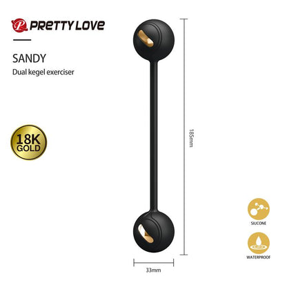 PRETTYLOVE - LUXURY SET QUEENS WITH 12 TOYS BLACK AND 18K GOLD