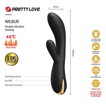 PRETTYLOVE - LUXURY SET QUEENS WITH 12 TOYS BLACK AND 18K GOLD