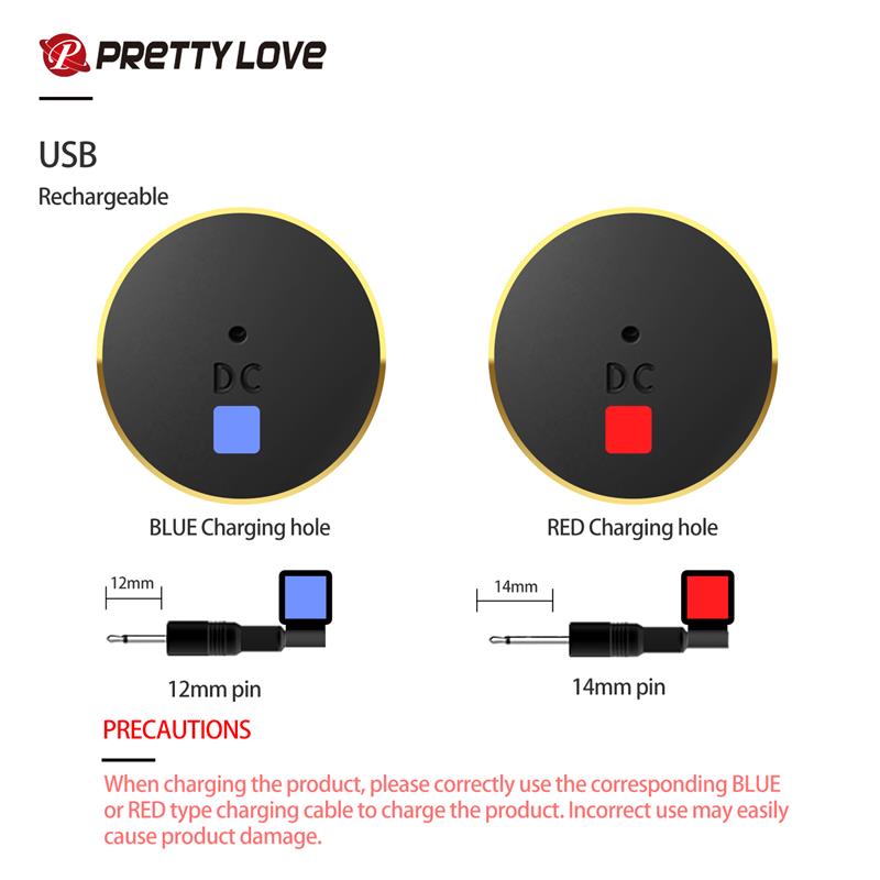 PRETTYLOVE - LUXURY SET QUEENS WITH 12 TOYS BLACK AND 18K GOLD