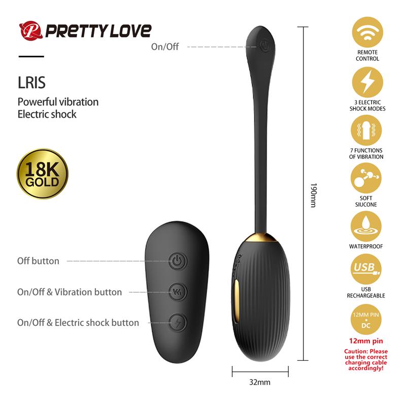 PRETTYLOVE - LUXURY SET QUEENS WITH 12 TOYS BLACK AND 18K GOLD