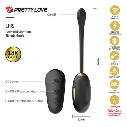 PRETTYLOVE - LUXURY SET QUEENS WITH 12 TOYS BLACK AND 18K GOLD