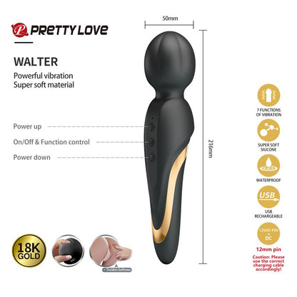 PRETTYLOVE - LUXURY SET QUEENS WITH 12 TOYS BLACK AND 18K GOLD