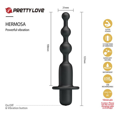 PRETTYLOVE - LUXURY SET QUEENS WITH 12 TOYS BLACK AND 18K GOLD