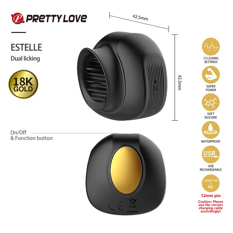 PRETTYLOVE - LUXURY SET QUEENS WITH 12 TOYS BLACK AND 18K GOLD