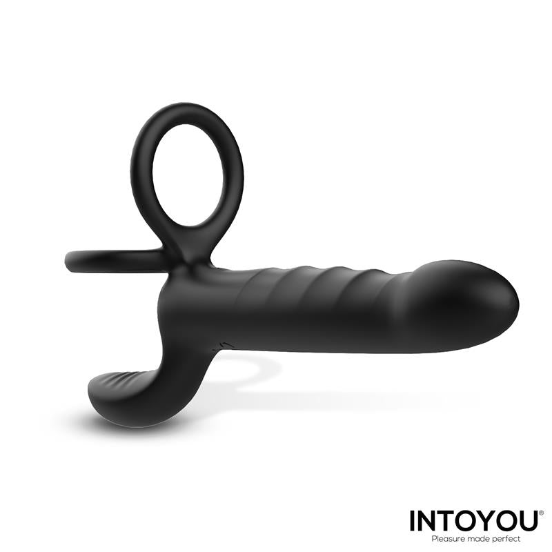 INTOYOU - MAGNOR DILDO WITH DOUBLE RING AND BALLS STIMULATOR